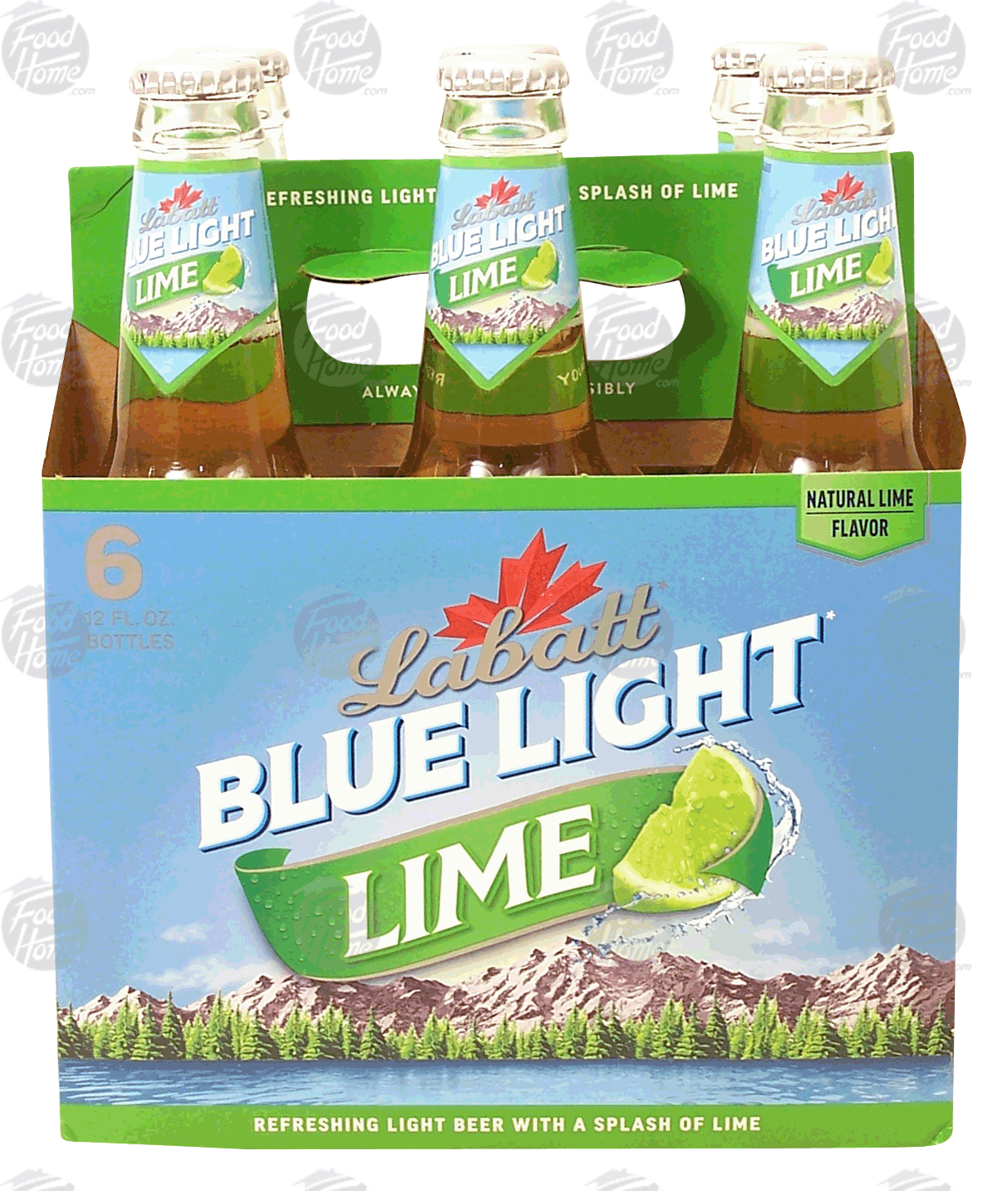 Labatt Blue Light light beer with a splash of lime, 12-fl. oz. Full-Size Picture